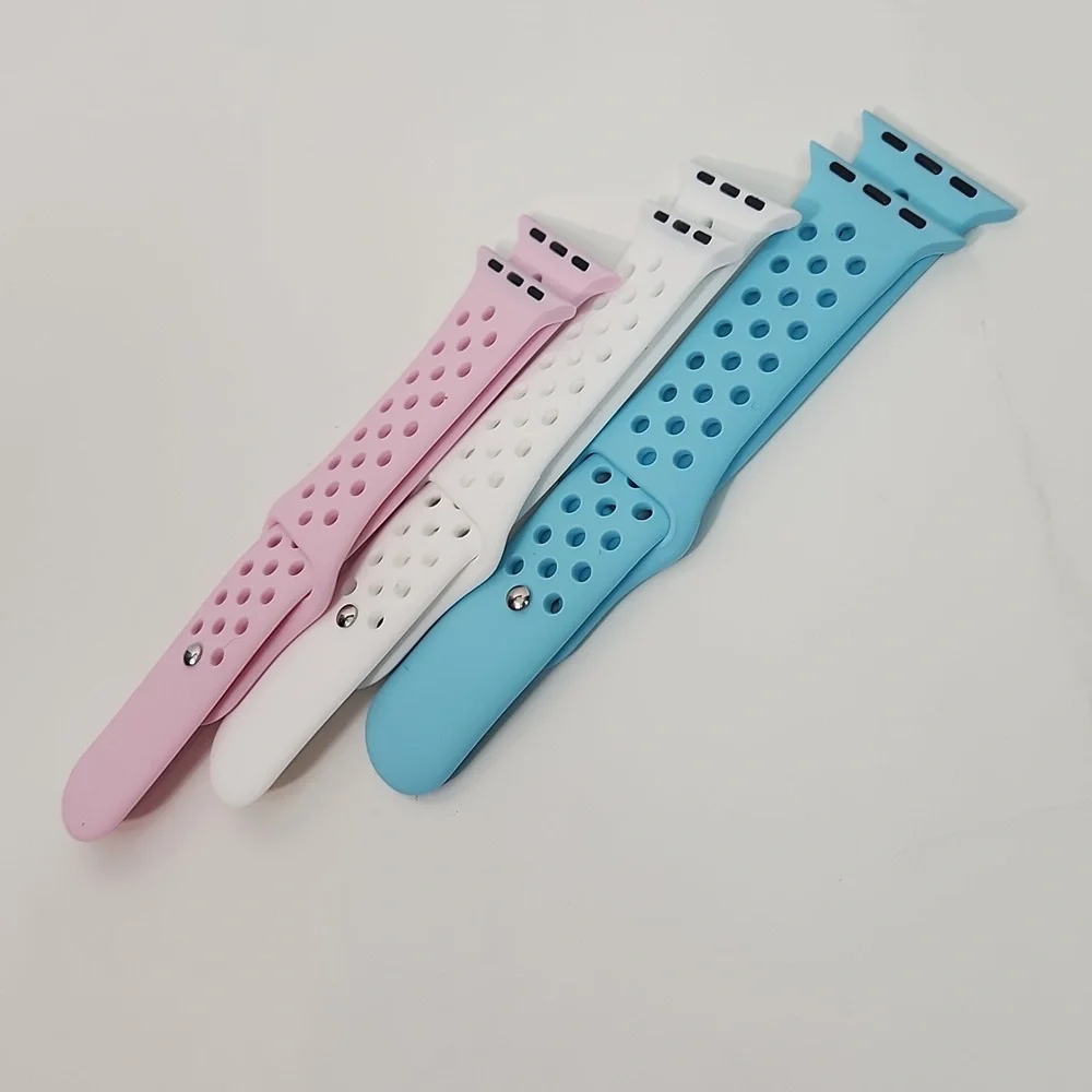 22 mm lug Apple Watch Compatible 3 band latex snap band set for MEN, NWT
